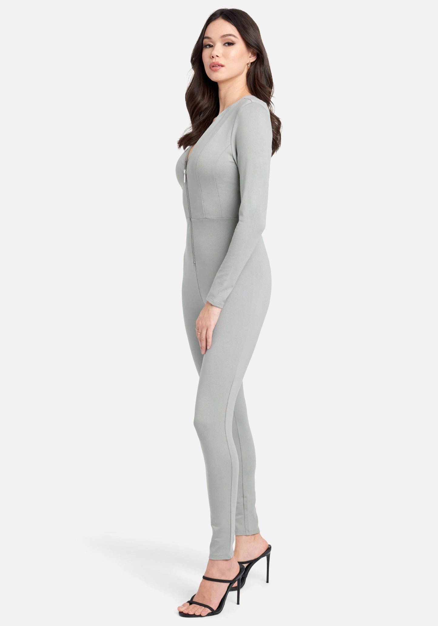 Basic Knit Zip-Up Catsuit