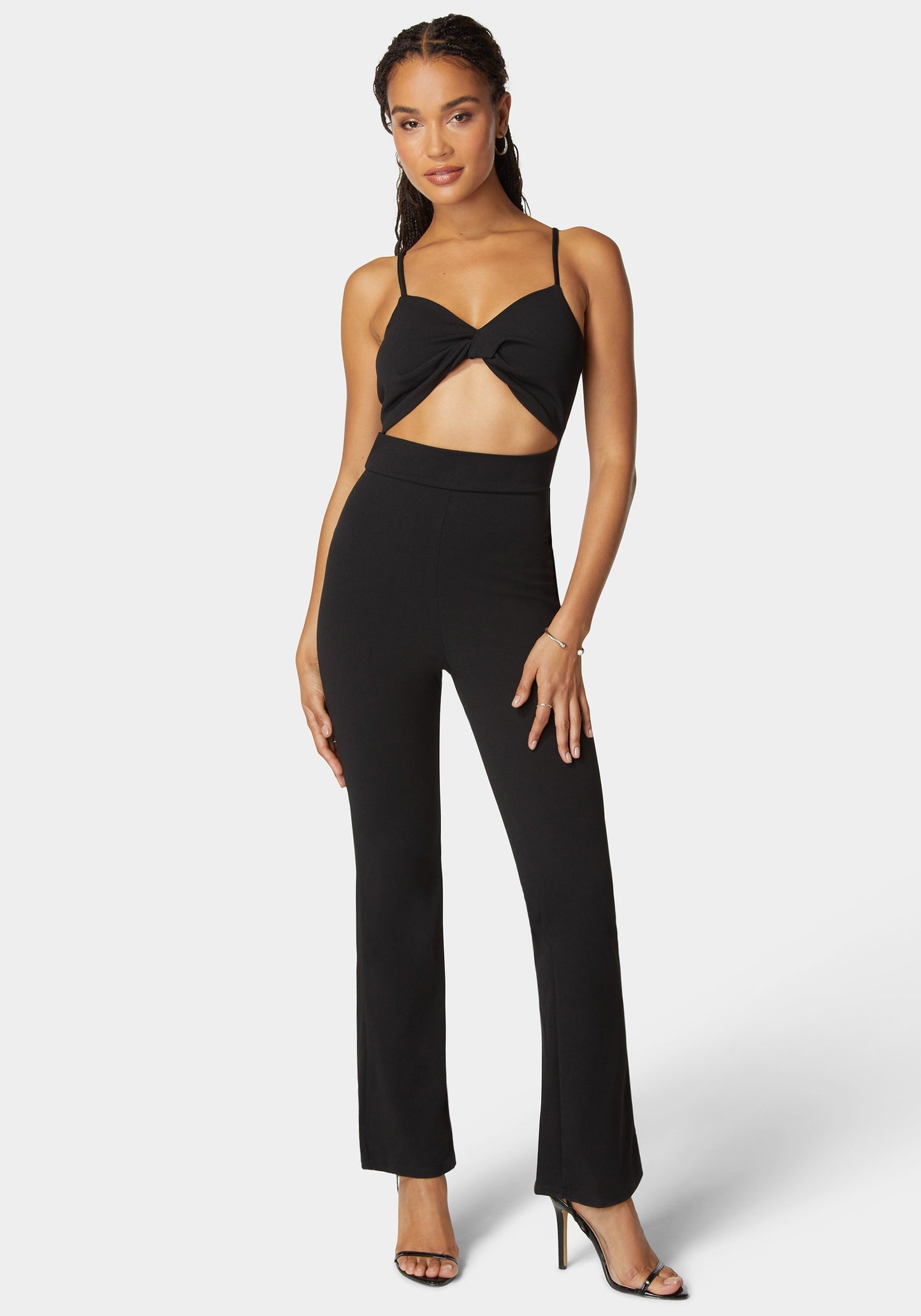 Twist Front Wide Leg Jumpsuit