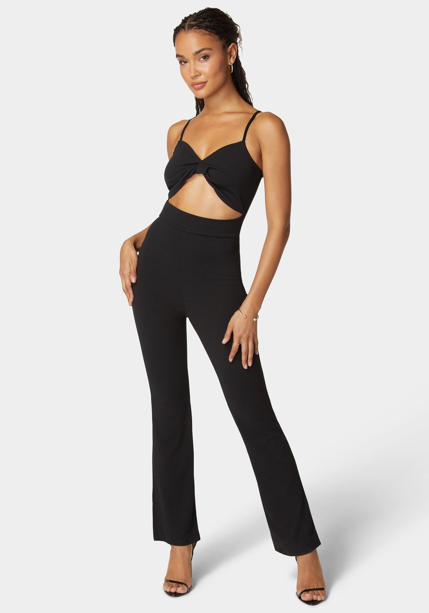 Twist Front Wide Leg Jumpsuit