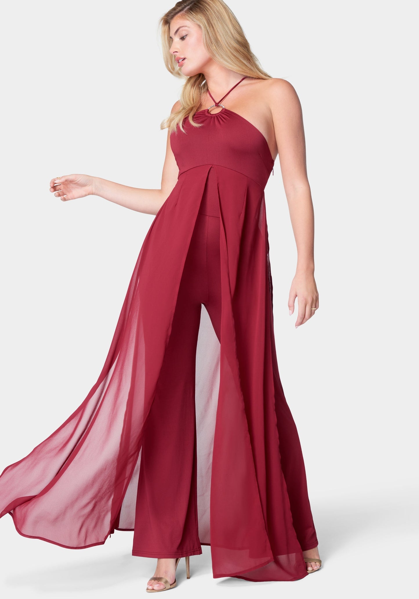 Overlay Wide Leg Jumpsuit