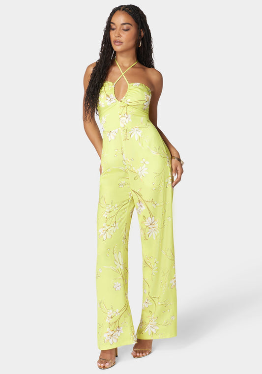 Plunging Cut Out Vneck Jumpsuit