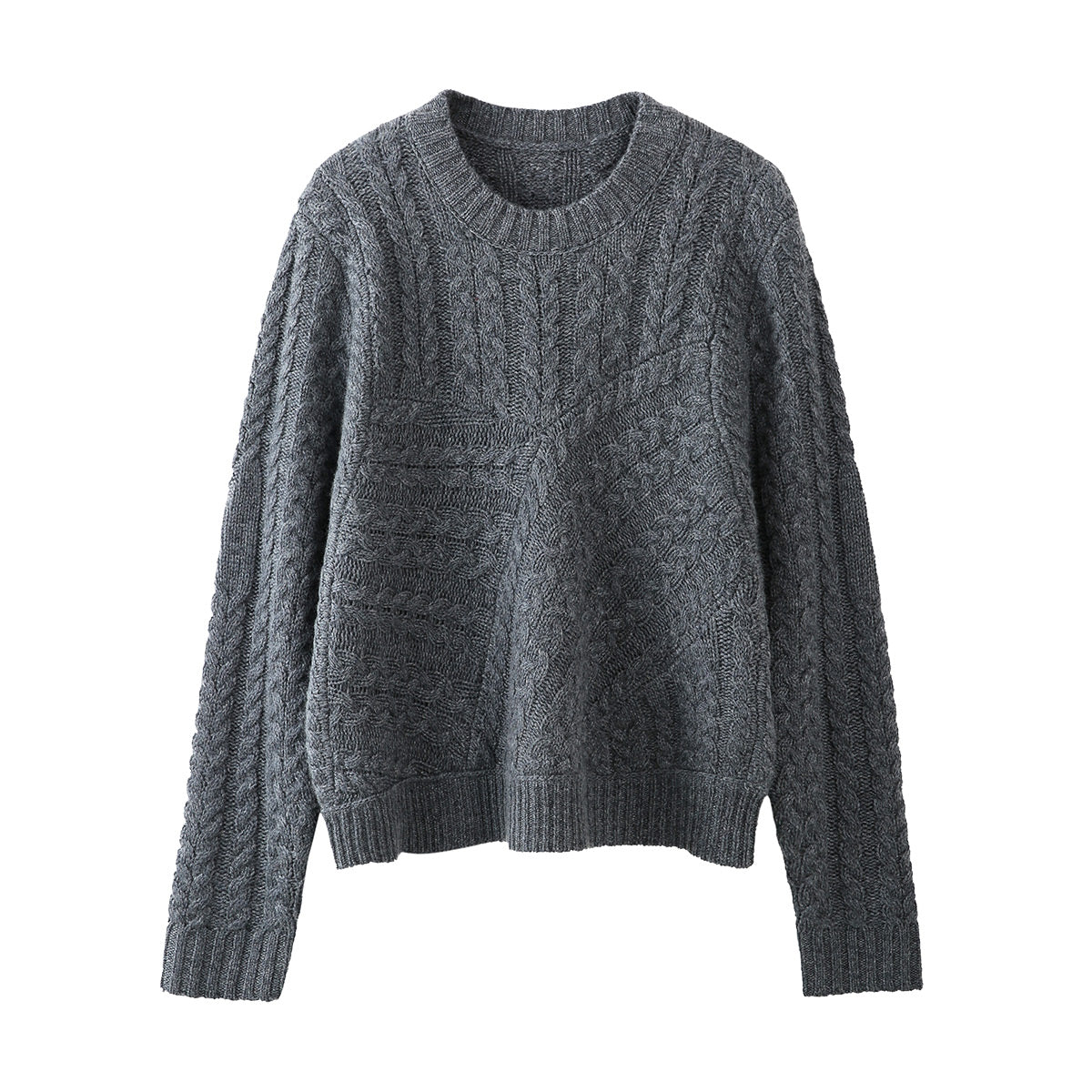 100% Cashmere Womens Chunky Cable Knit Sweater