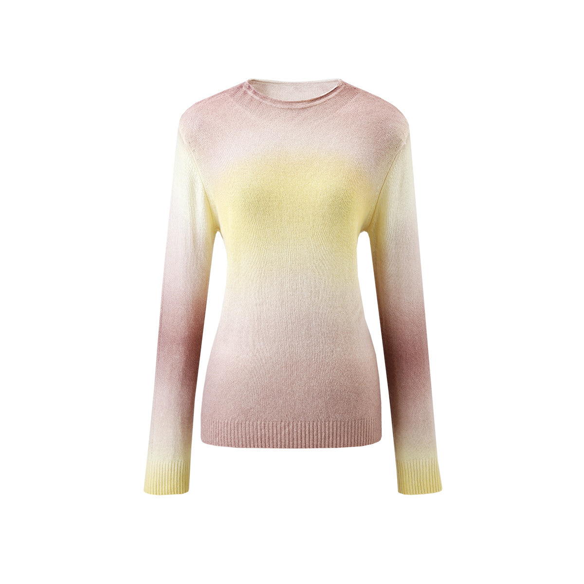 100% Cashmere Gradient Color Knit Sweater