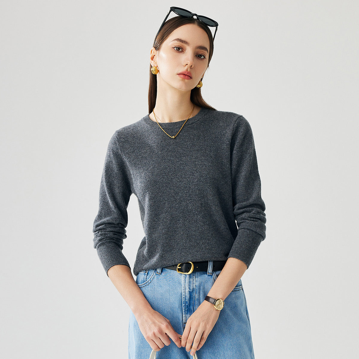 100% Cashmere Crewneck Sweater