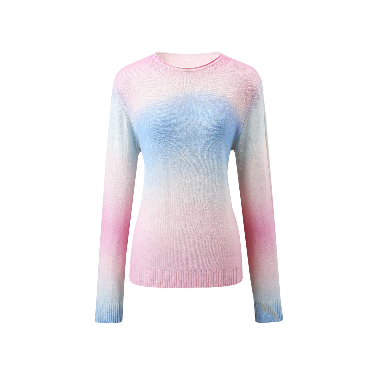 100% Cashmere Gradient Color Knit Sweater