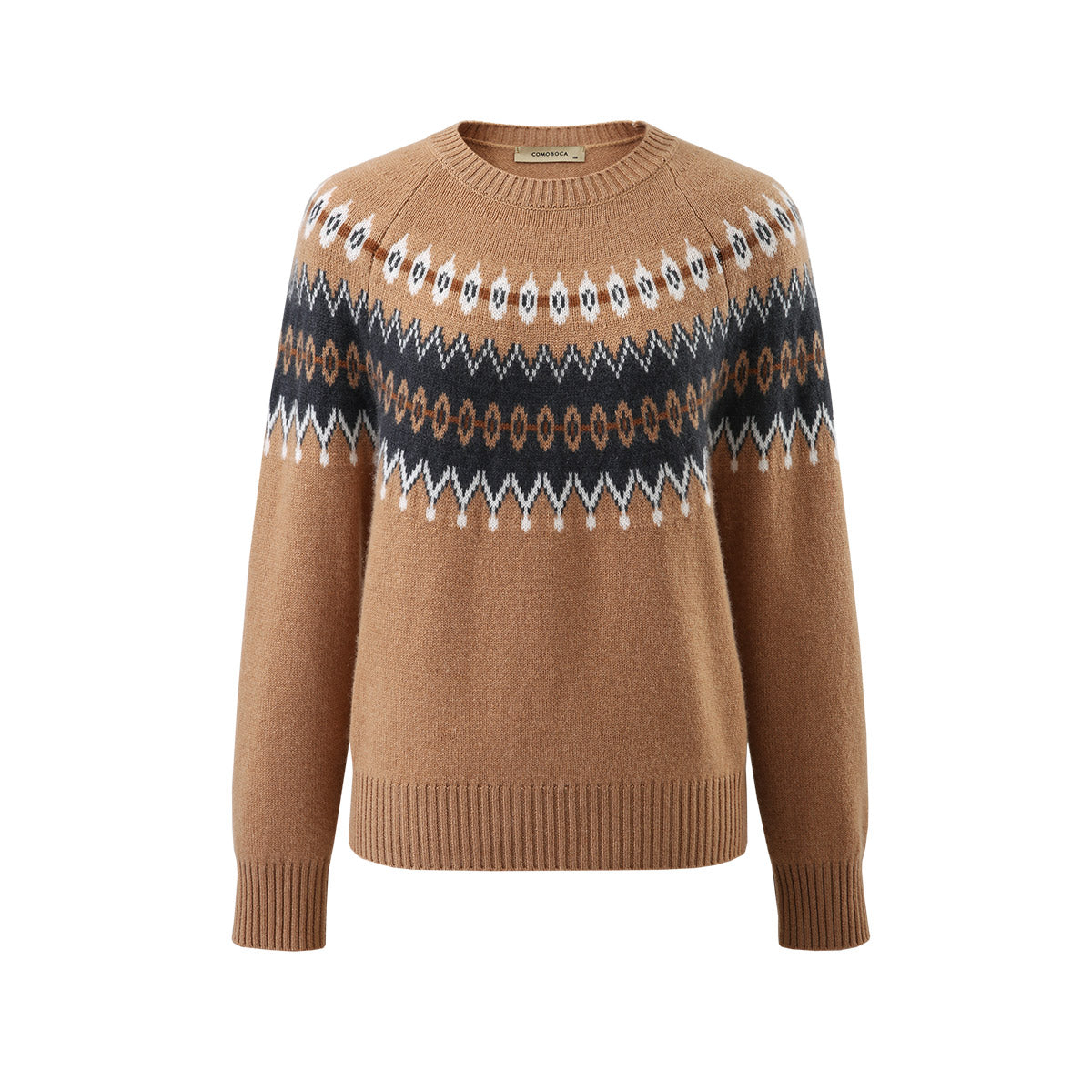 100% Cashmere Women's Cozy Nordic Knit Sweater