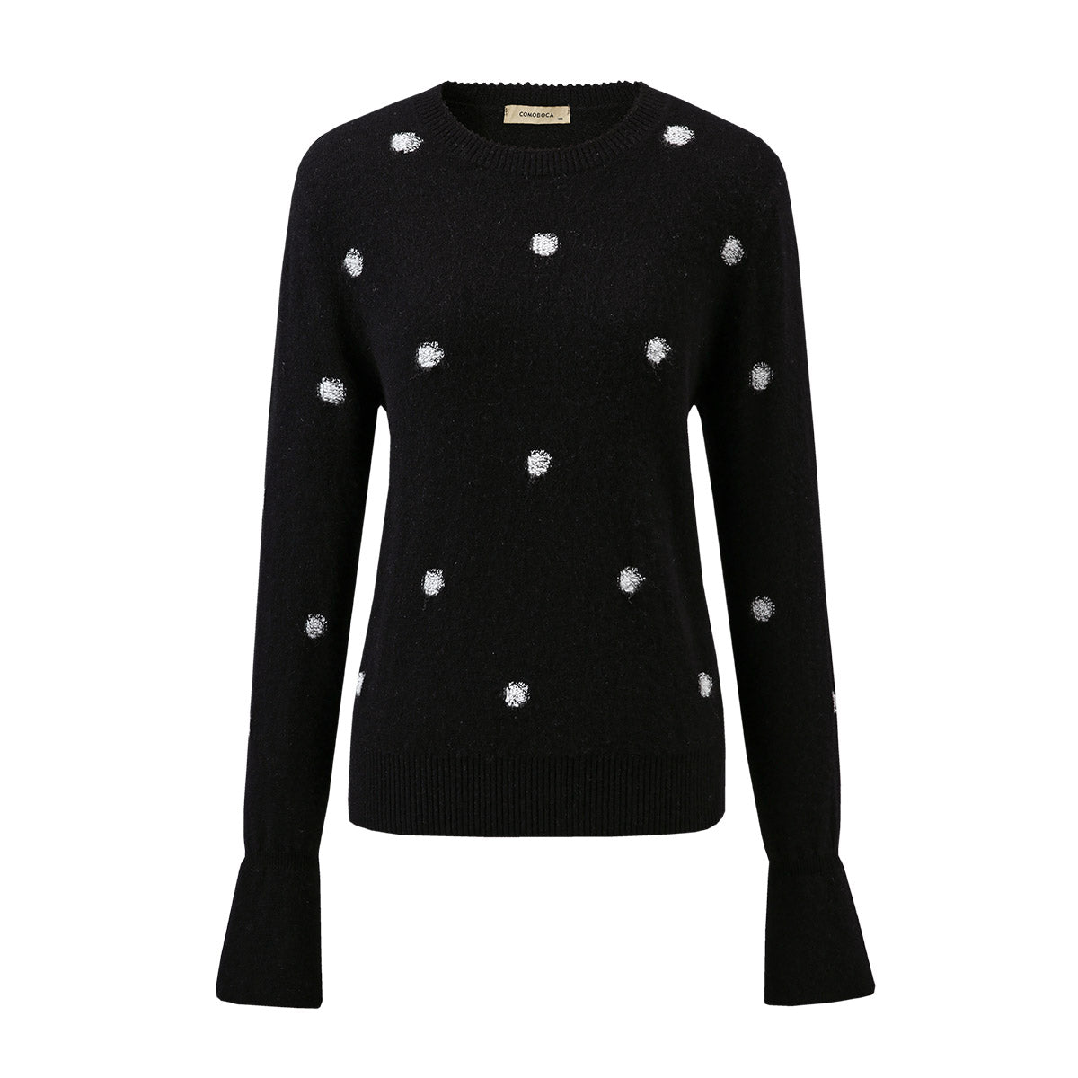 100% Cashmere Cozy Polka Dot Sweater