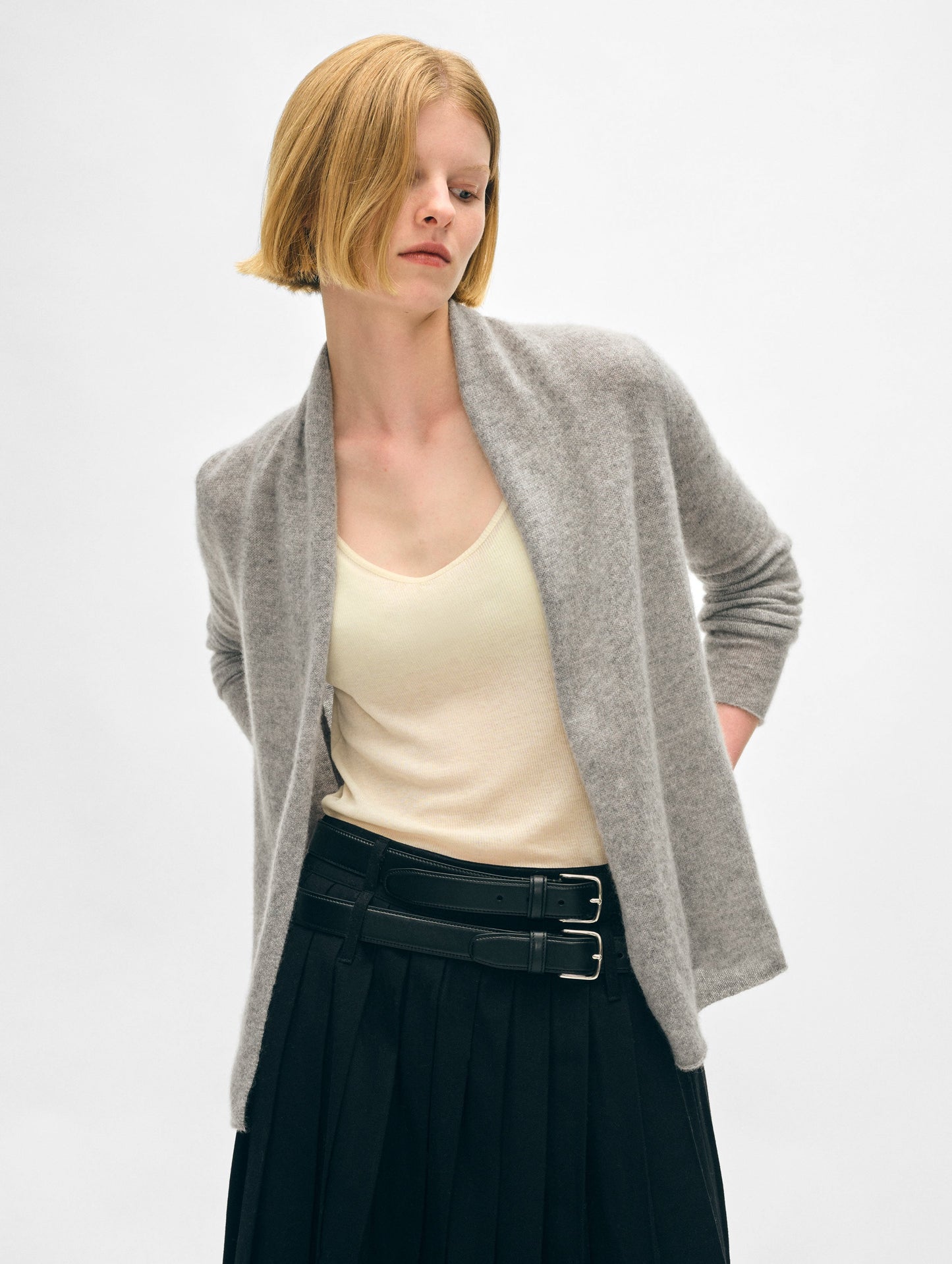 Cashmere Mini Trapeze Cardigan