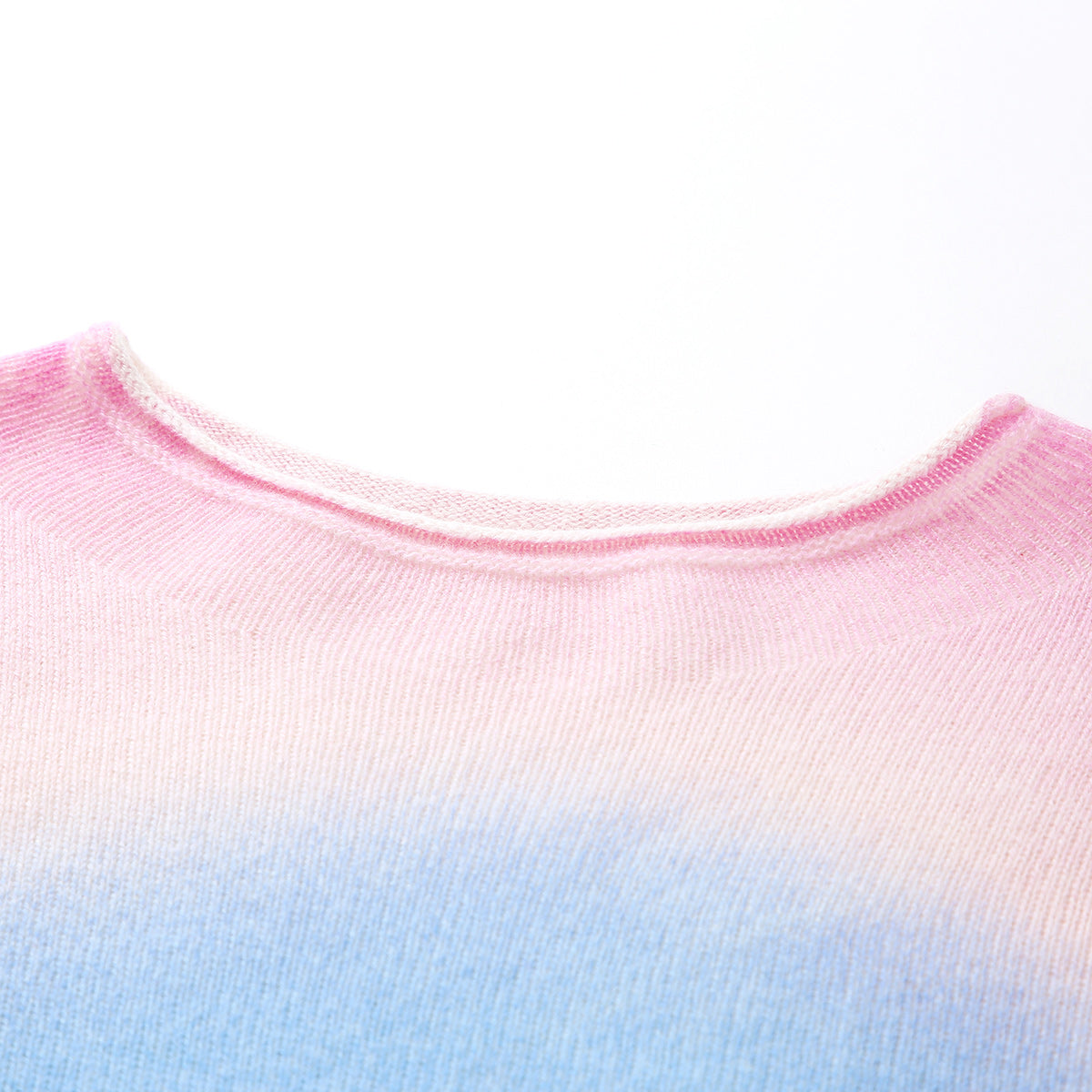 100% Cashmere Gradient Color Knit Sweater