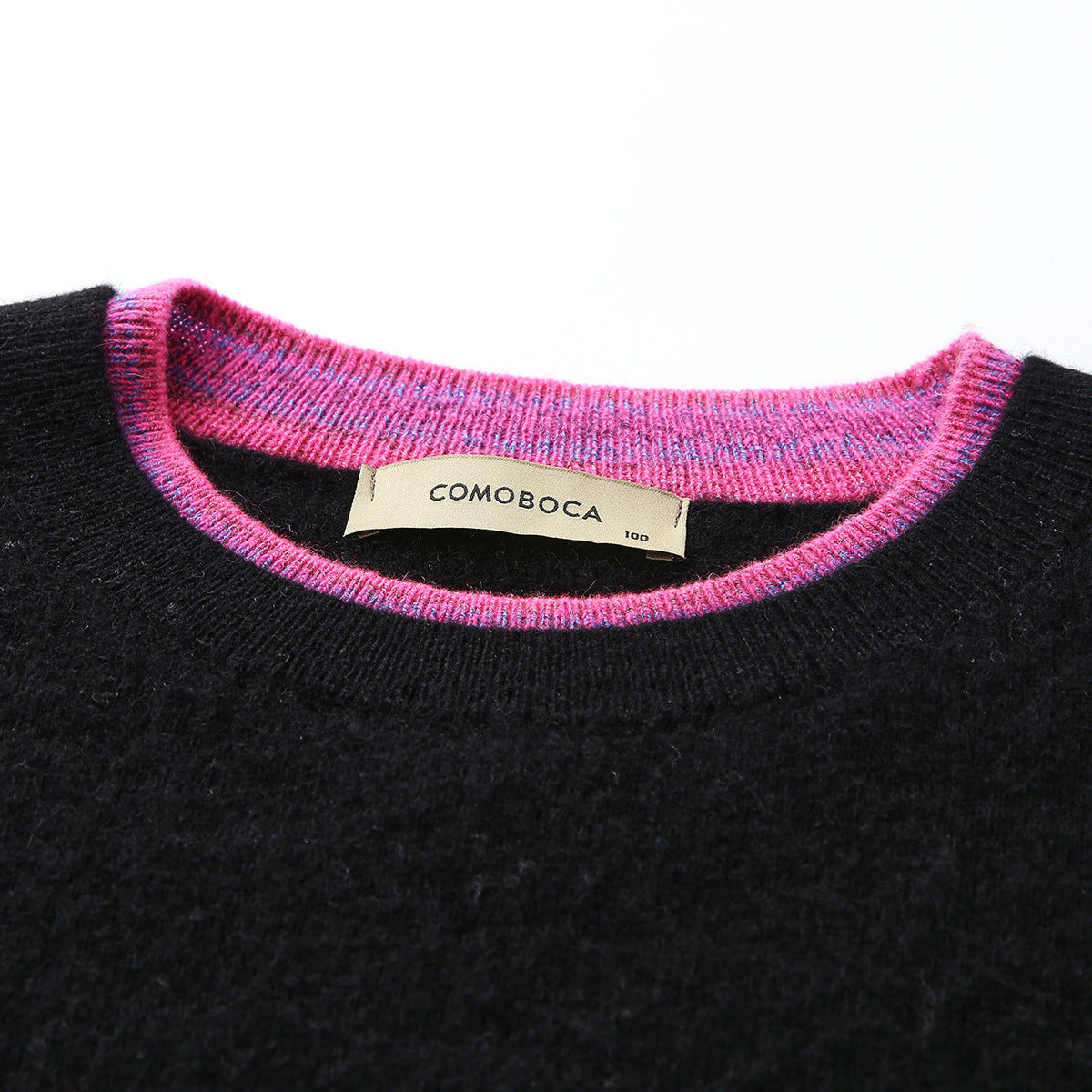 100% Cashmere Color-Accented Soft Knit Pullover Sweater