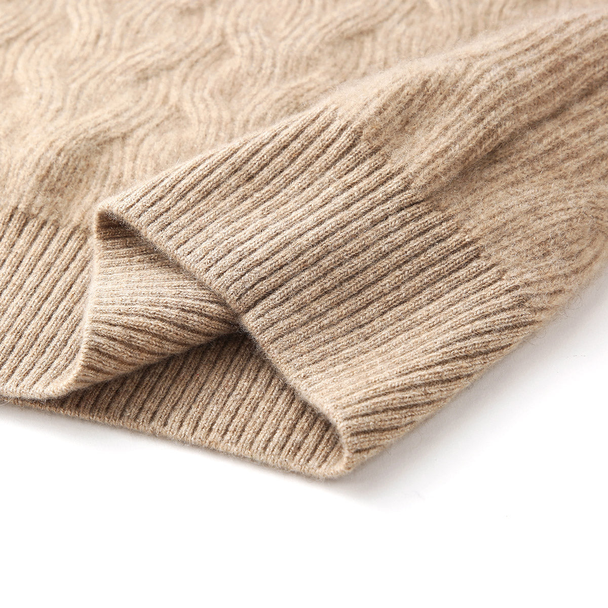 100% Cashmere Cable Knit Hooded Sweater