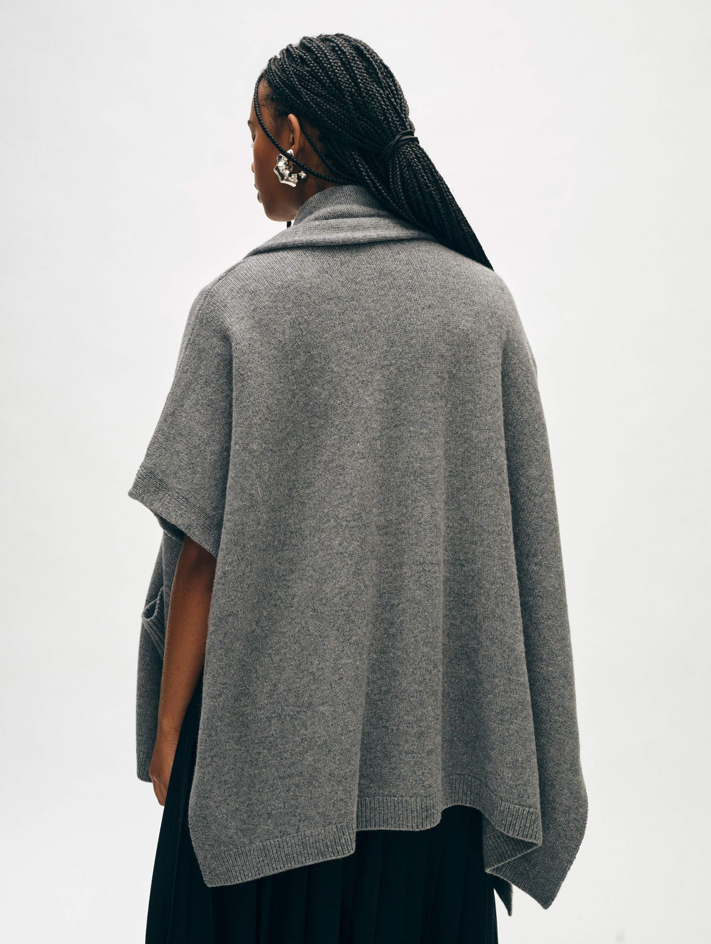 Merino Cashmere Open Poncho