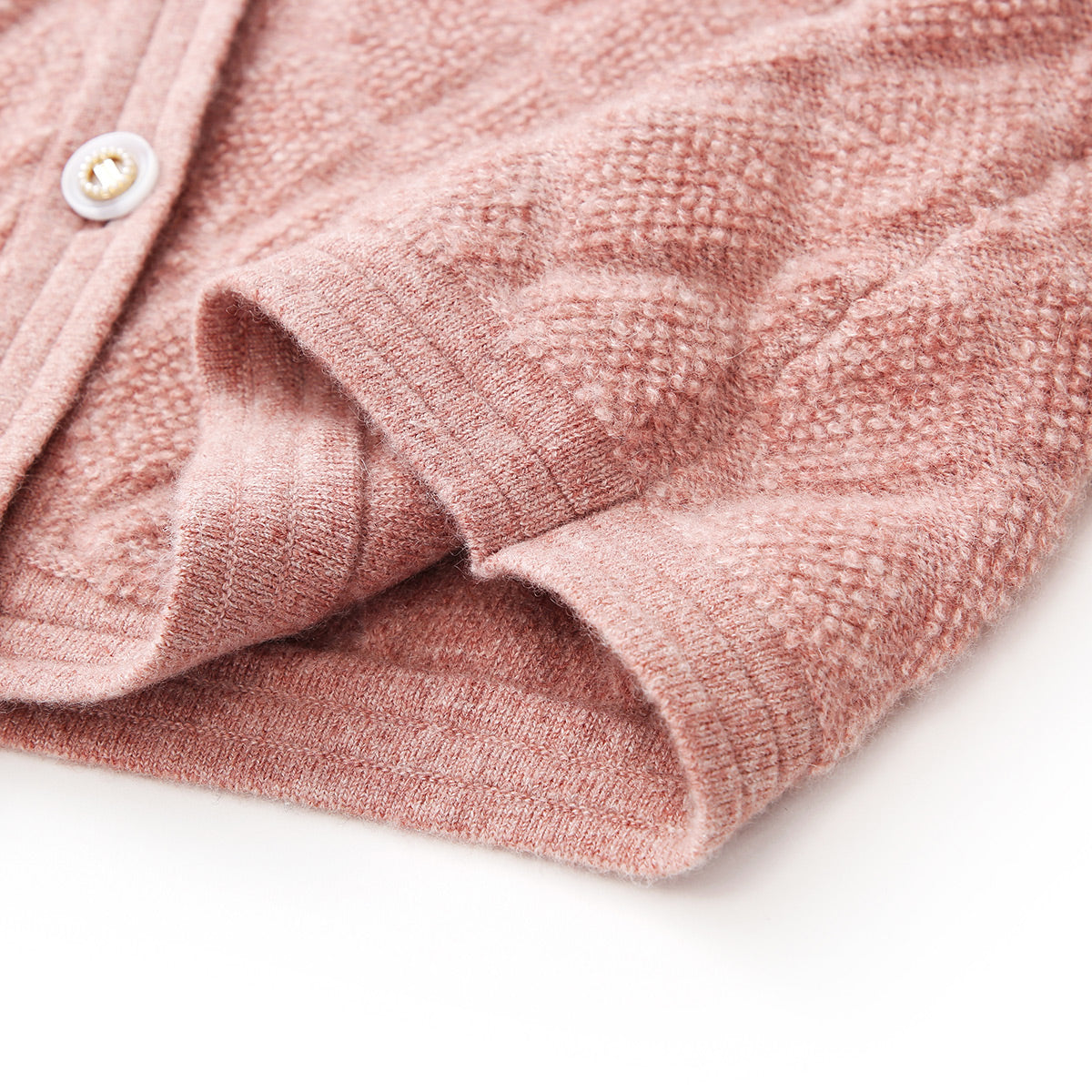 100% Cashmere Elegant Knit Cardigan with Pockets