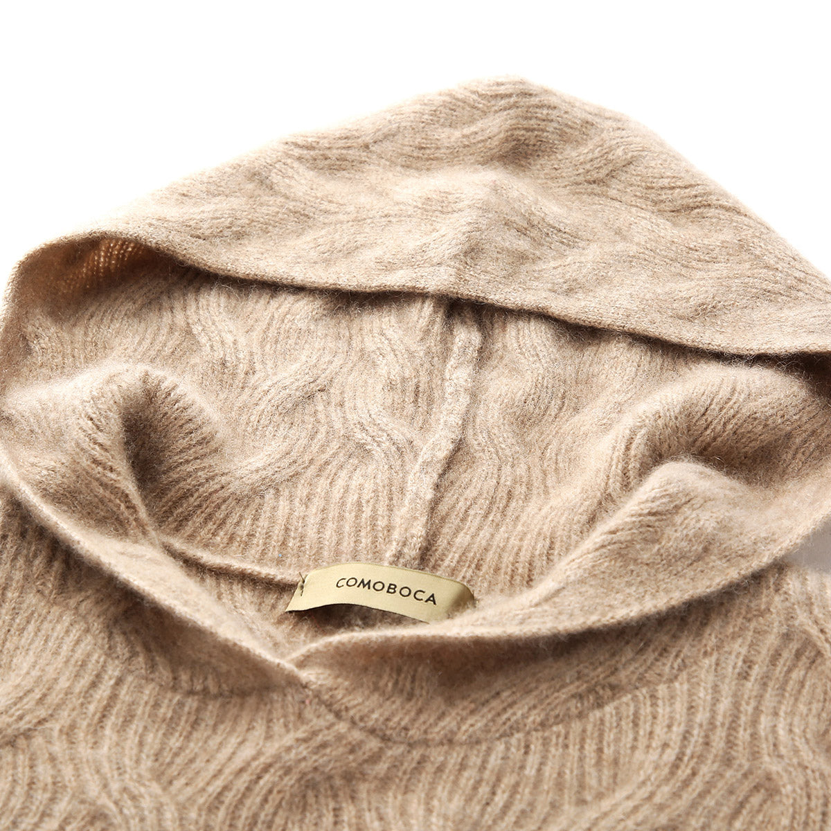 100% Cashmere Cable Knit Hooded Sweater