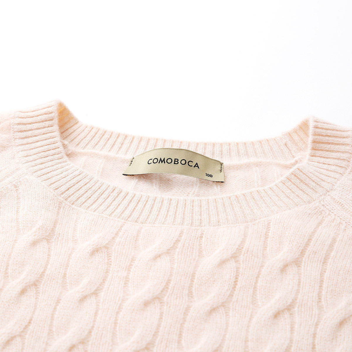 100% Cashmere Gradient Color Cable Knit Sweater