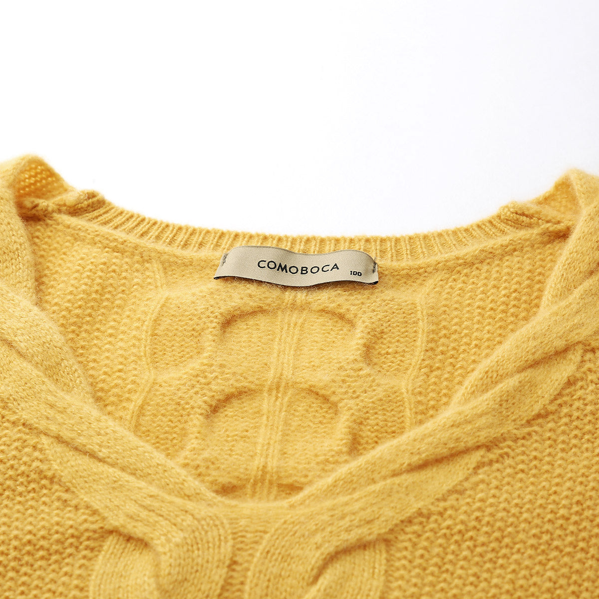 100% Cashmere Cable Knit V-Neck Sweater