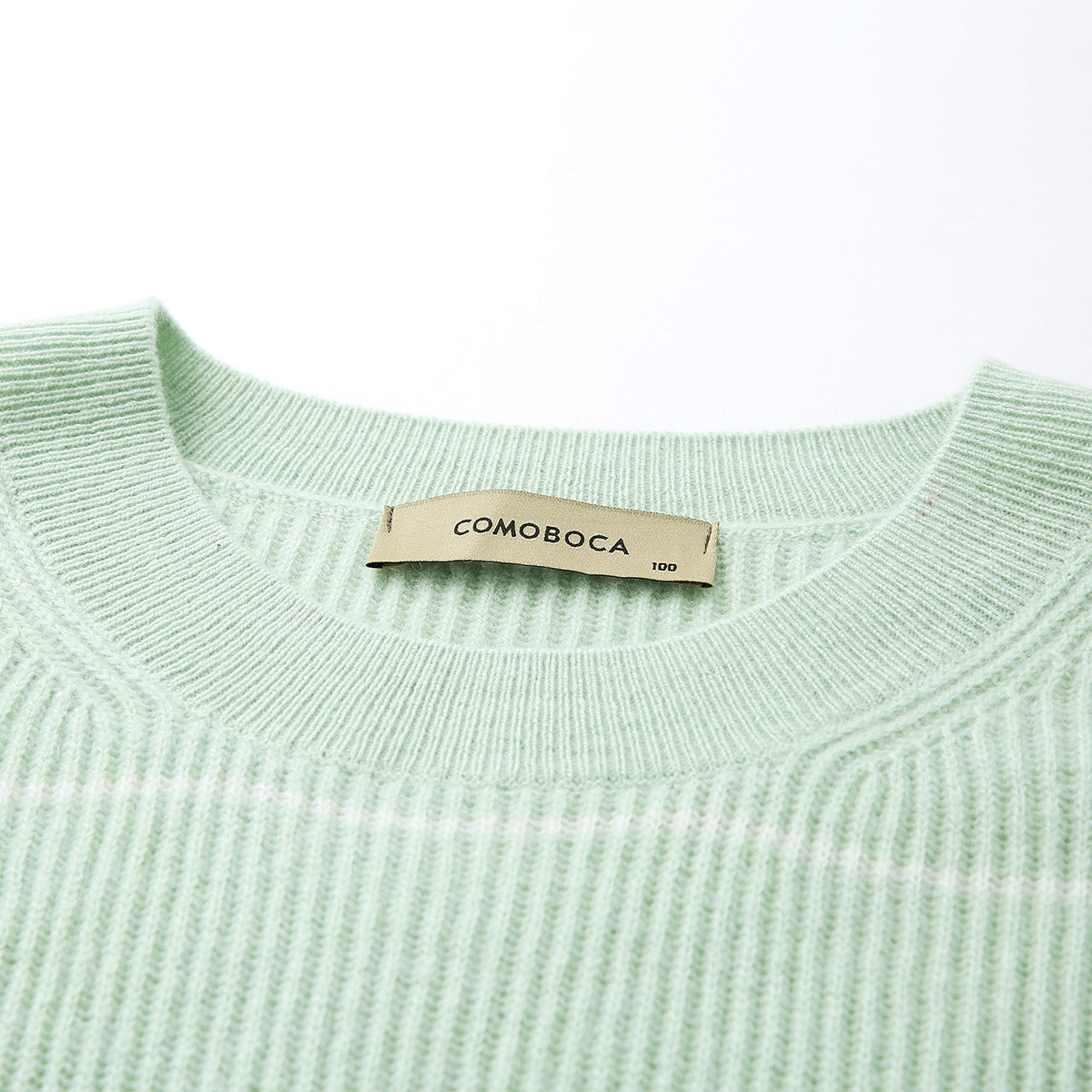 100% Cashmere Casual Striped Crewneck Sweater