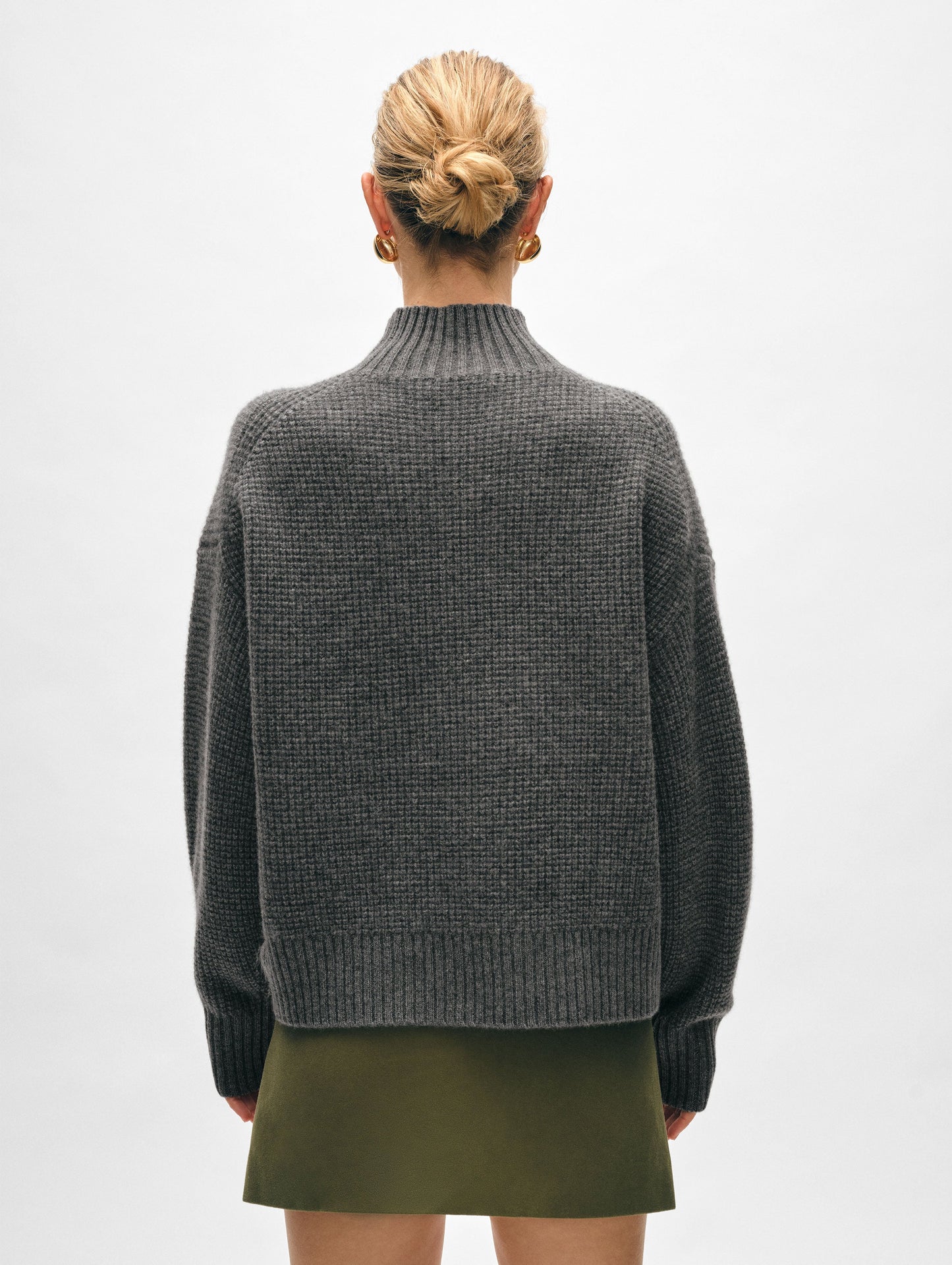 Cashmere Waffle Standneck