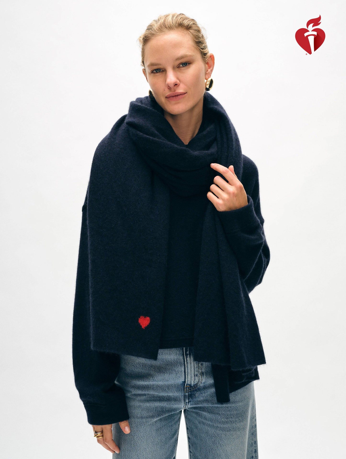 Cashmere Heart Travel Wrap