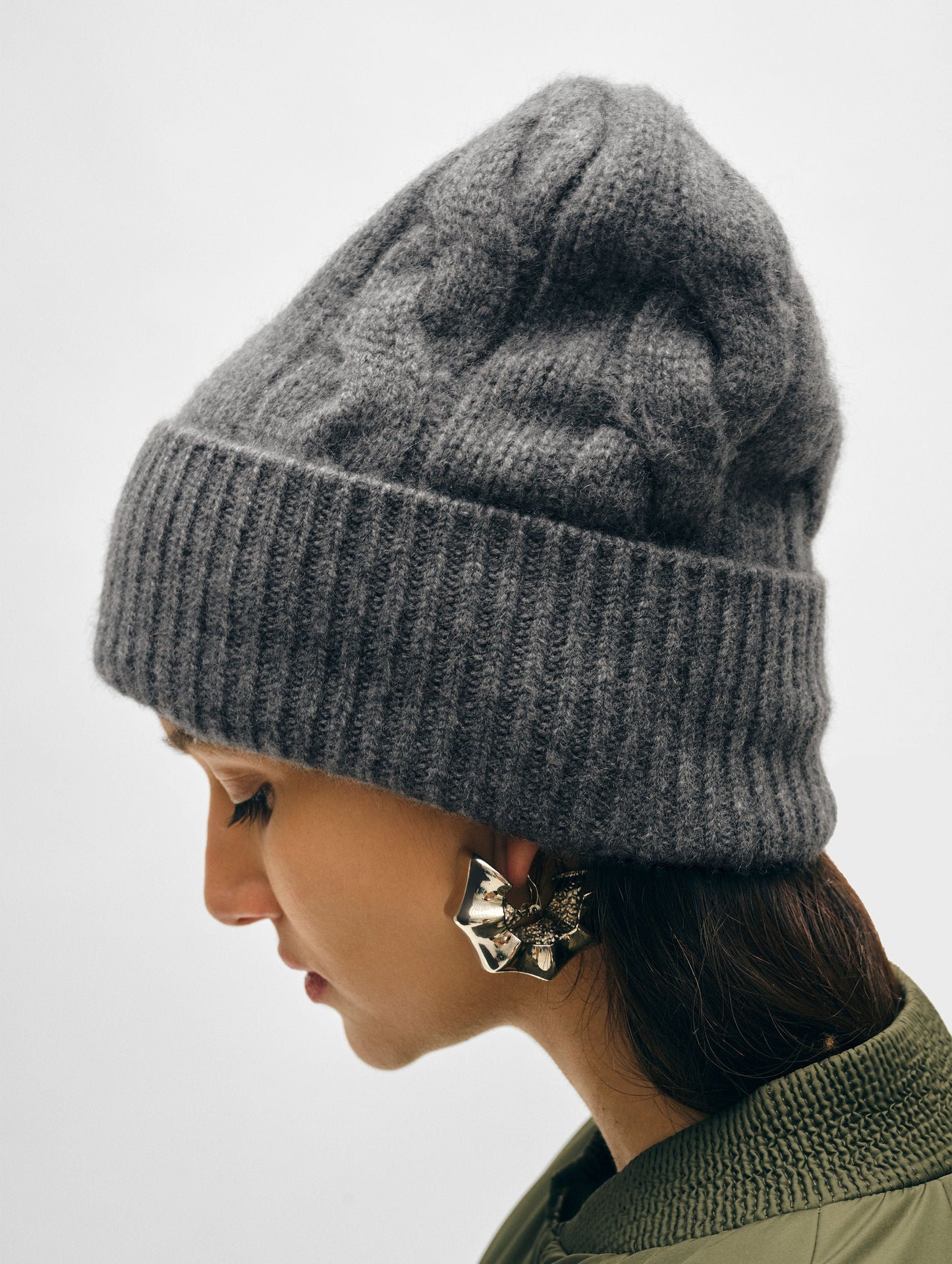 Cashmere Cable Beanie