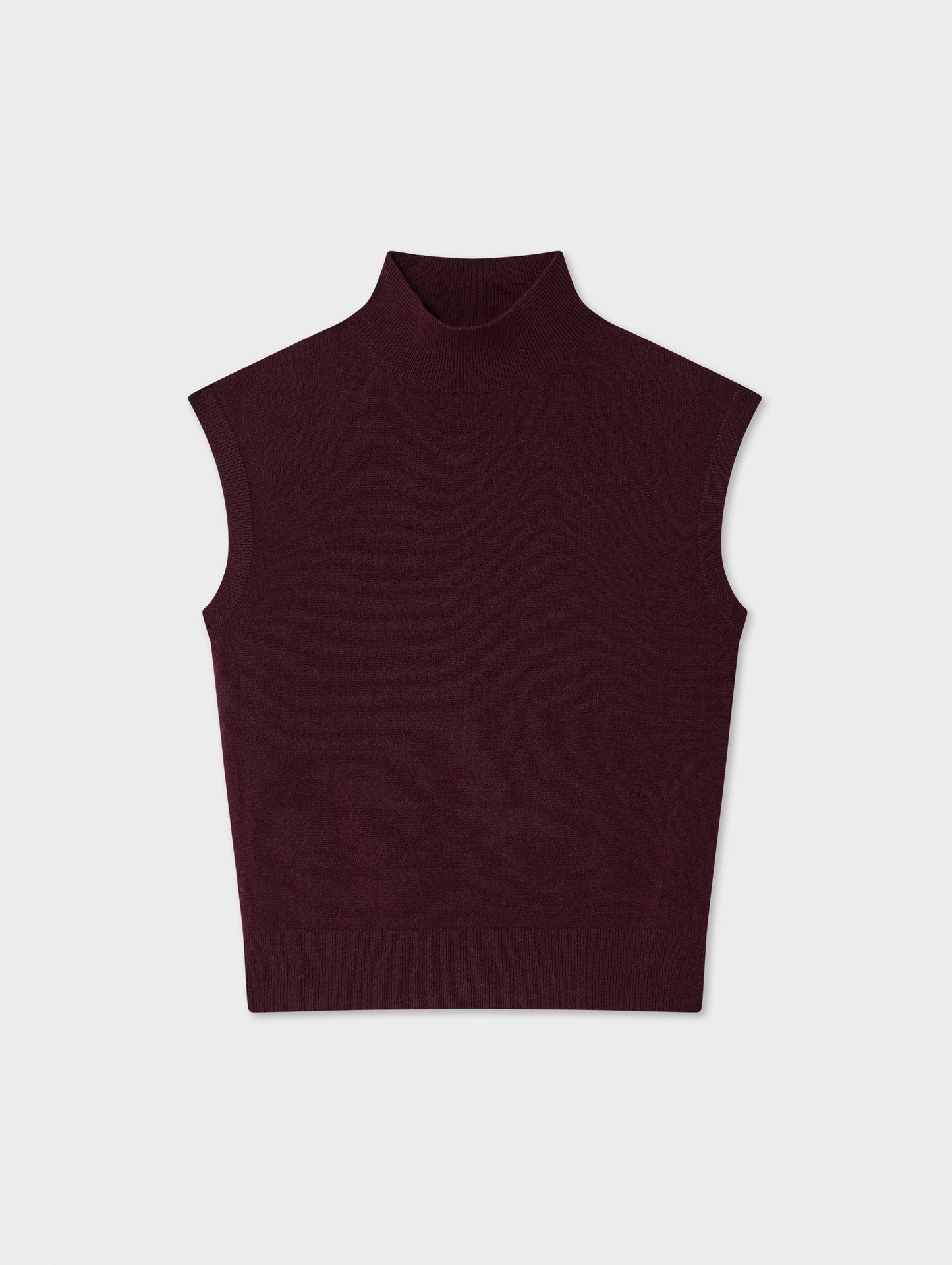 Cashmere Sleeveless Mockneck