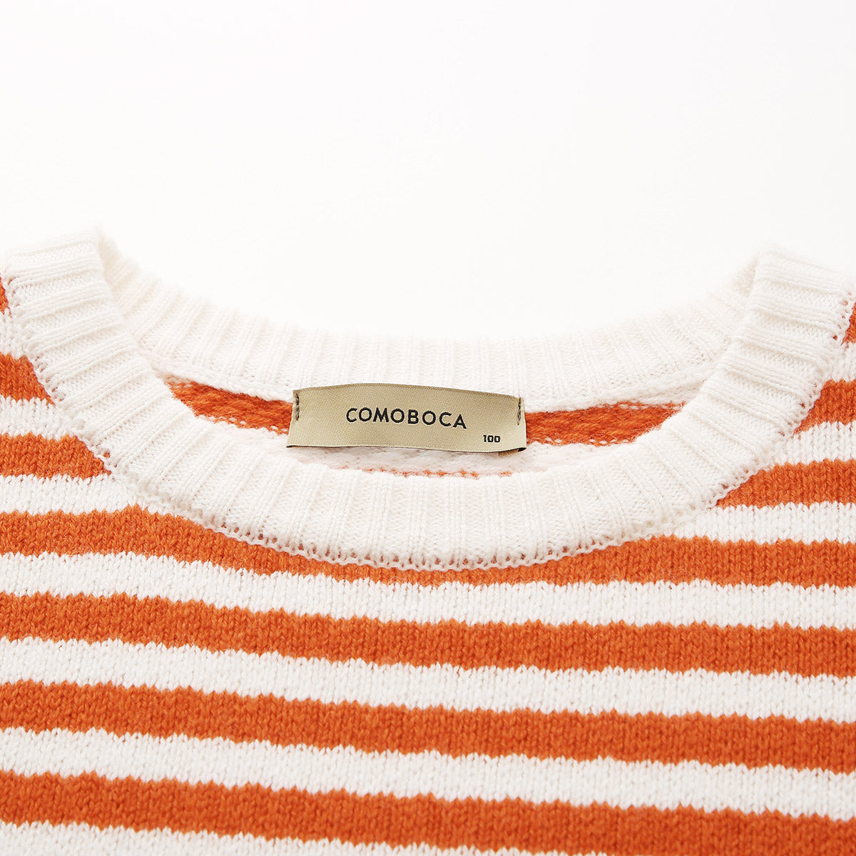 100% Wool Striped Knitted Pullover Sweater