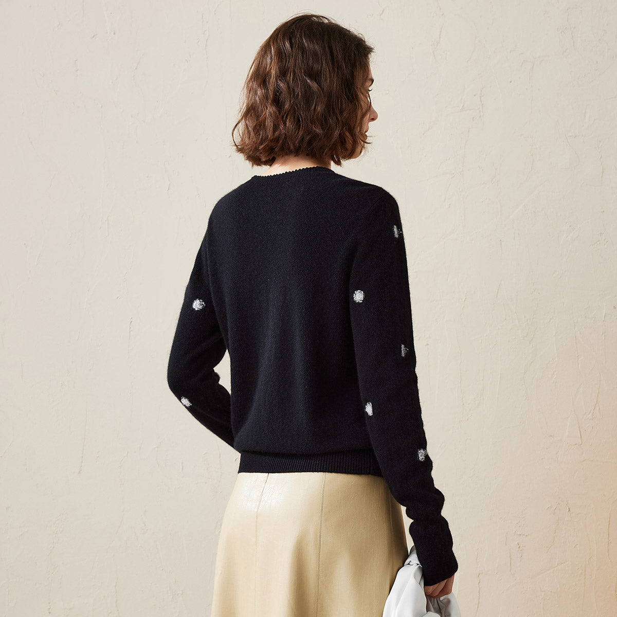 100% Cashmere Cozy Polka Dot Sweater