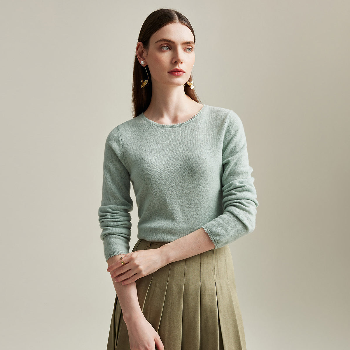 100% Cashmere Soft Knit Pullover Sweater