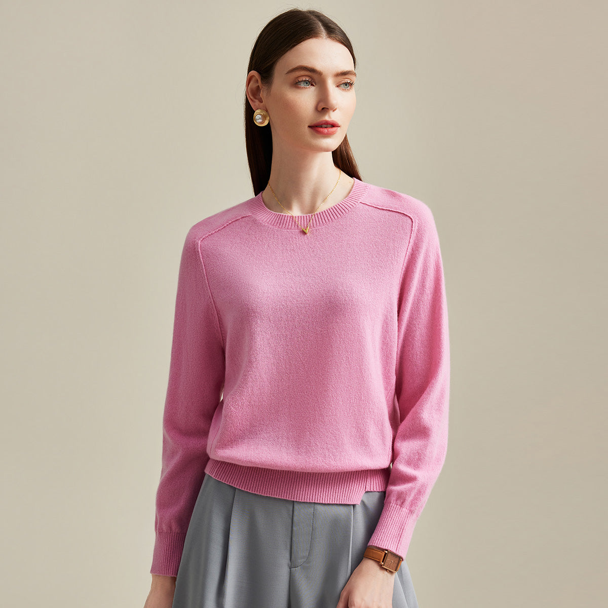 100% Cashmere Soft Knit Pullover Sweater