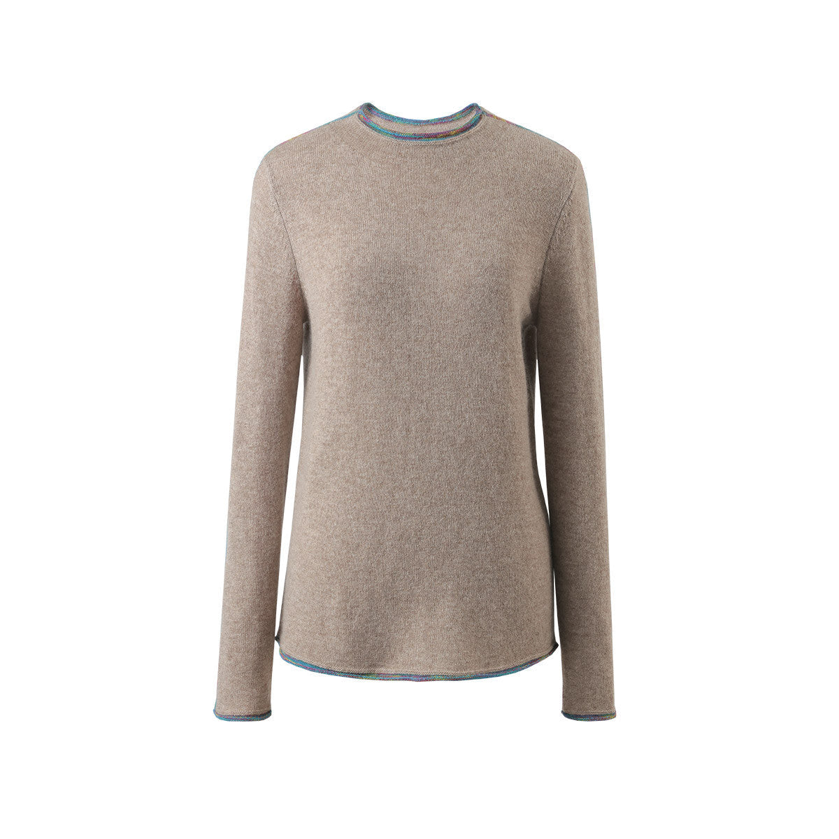 100% Cashmere Sweater with Built-in Collar