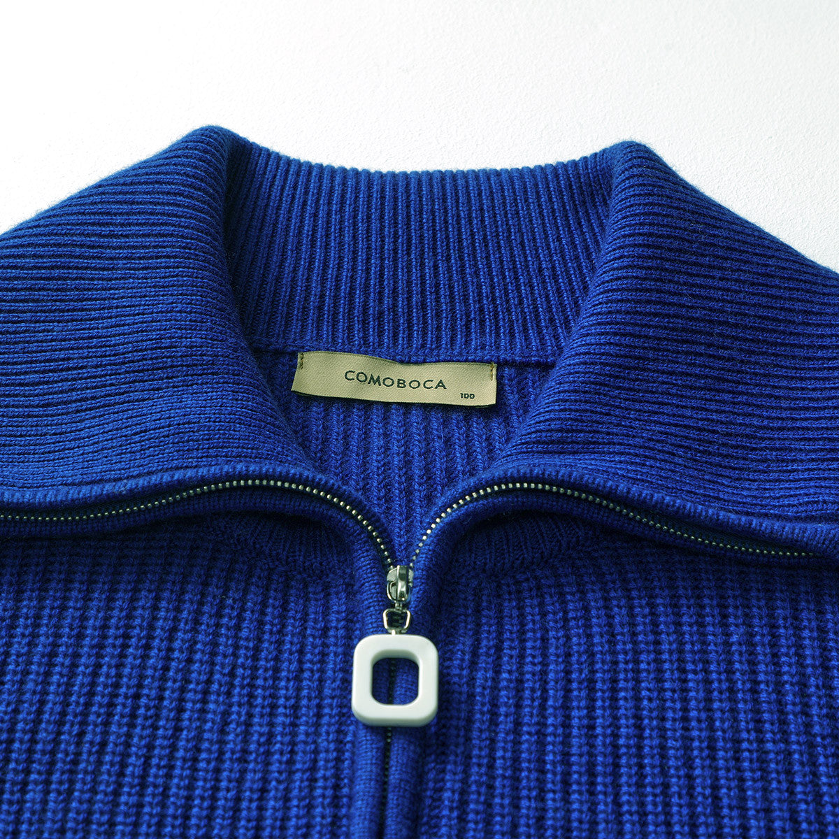 100% Wool Knit Zipper Cardigan with Pockets