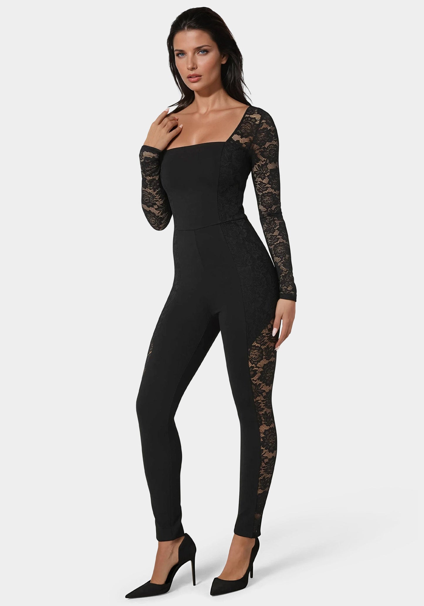 Lace Combo Catsuit