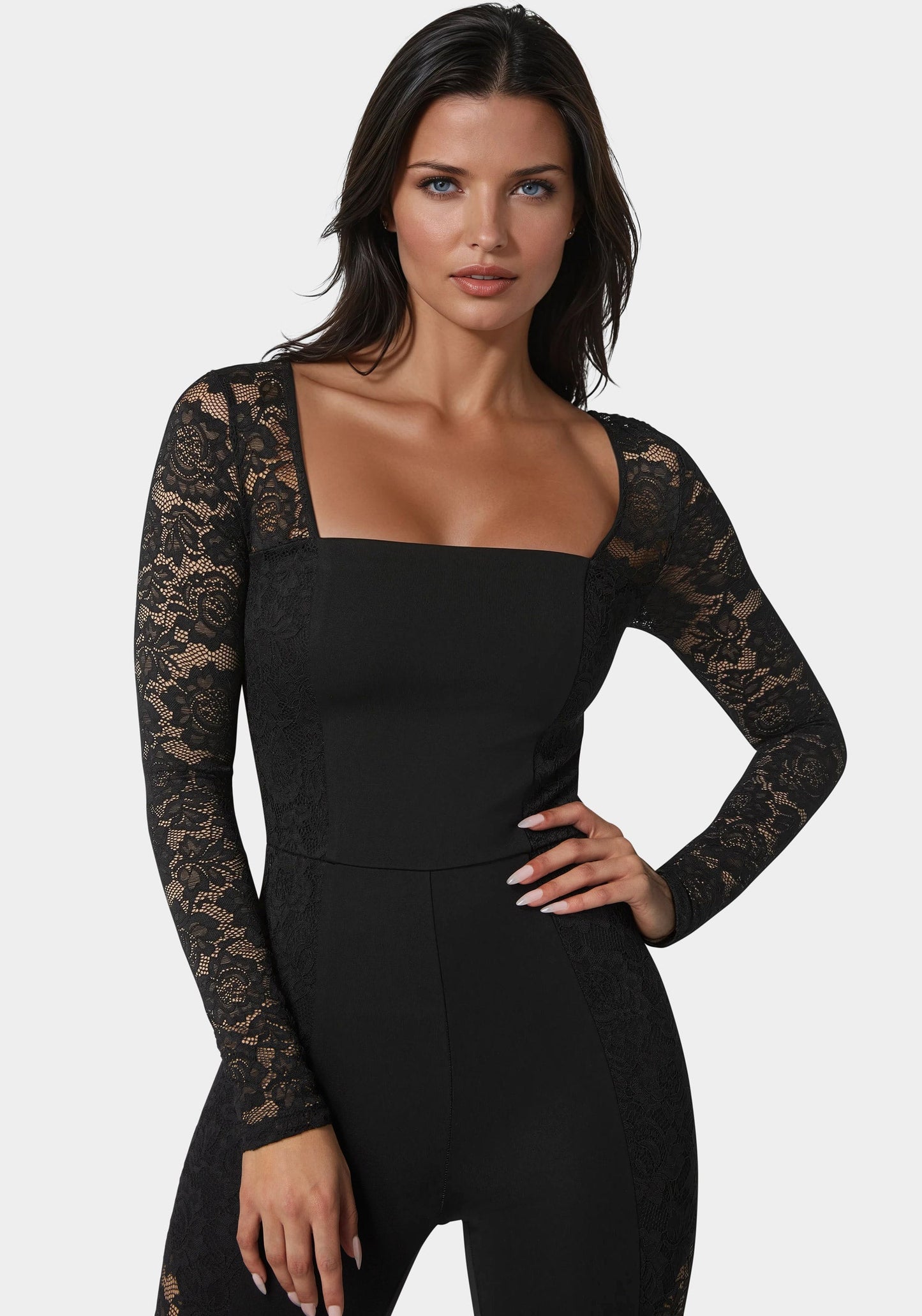 Lace Combo Catsuit