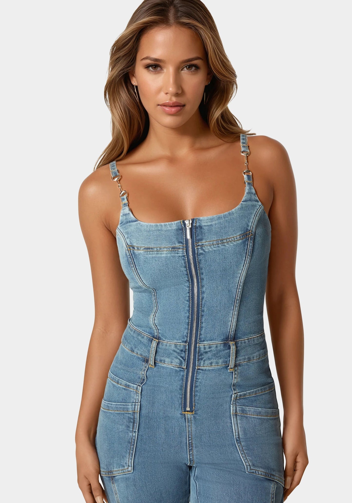 Denim Jogger Jumpsuit