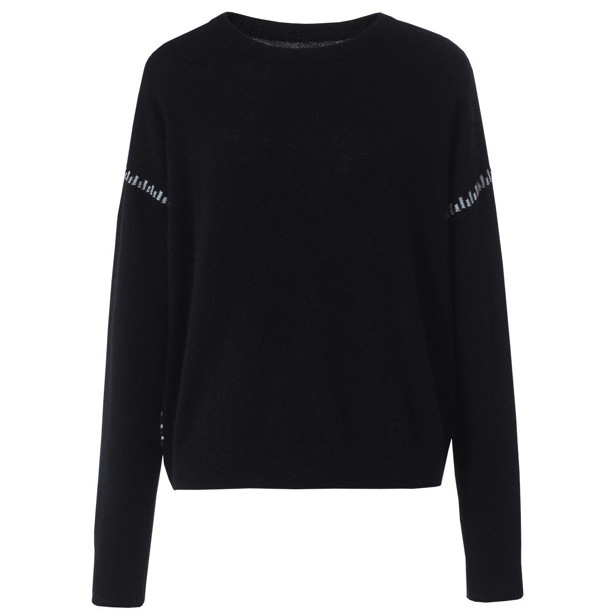 100% Cashmere Knit Sweater with Minimalist Stitch Detailing