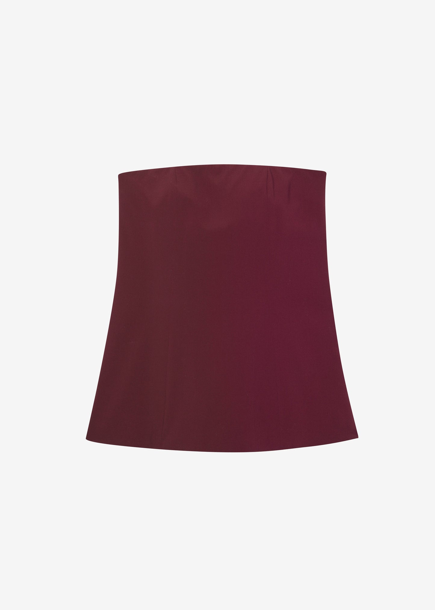 Abbie Strapless Top - Burgundy