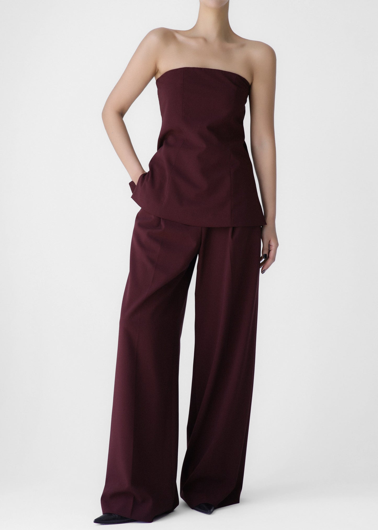 Abbie Trousers - Burgundy