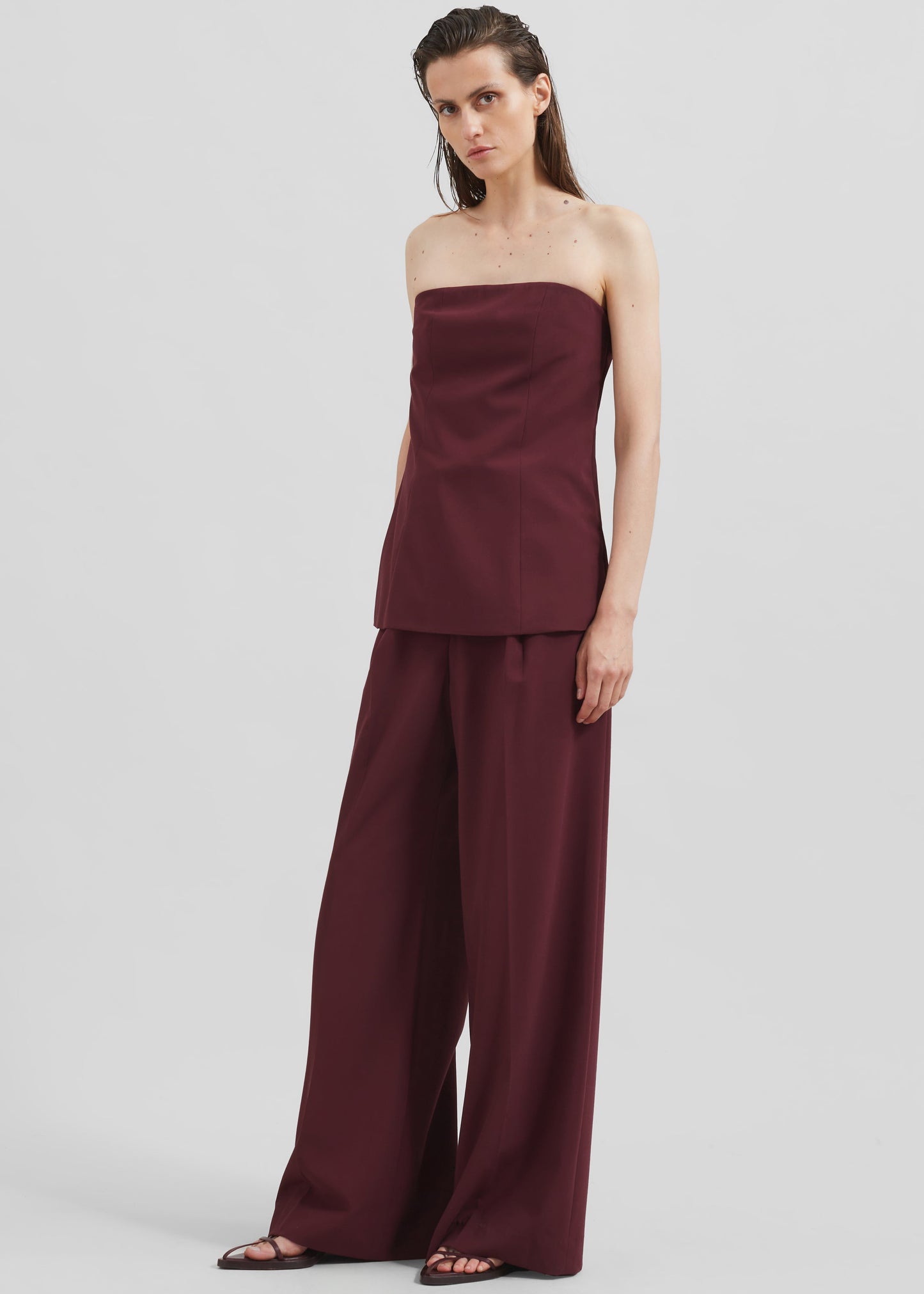 Abbie Trousers - Burgundy