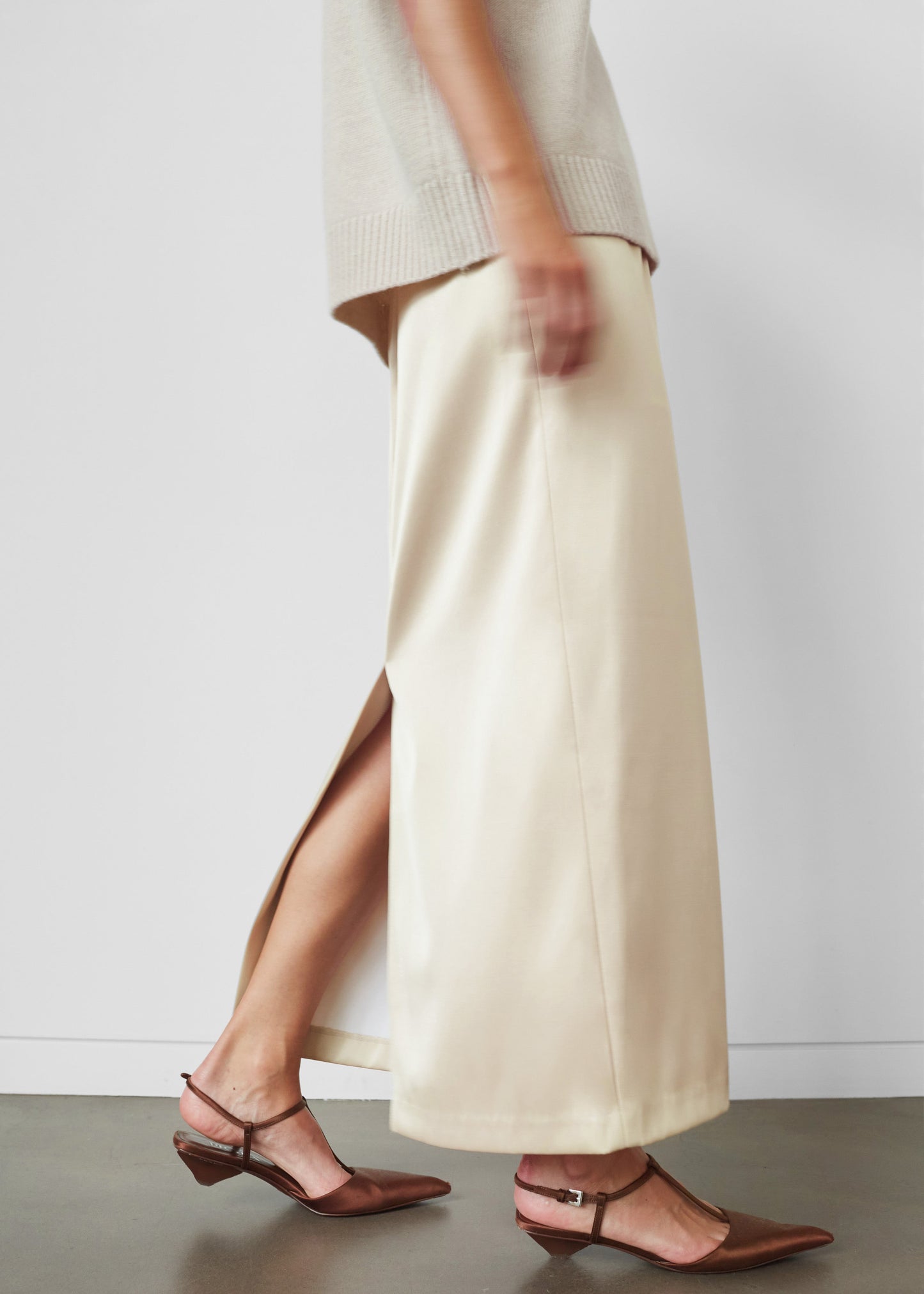 Adriana Midi Skirt - Beige