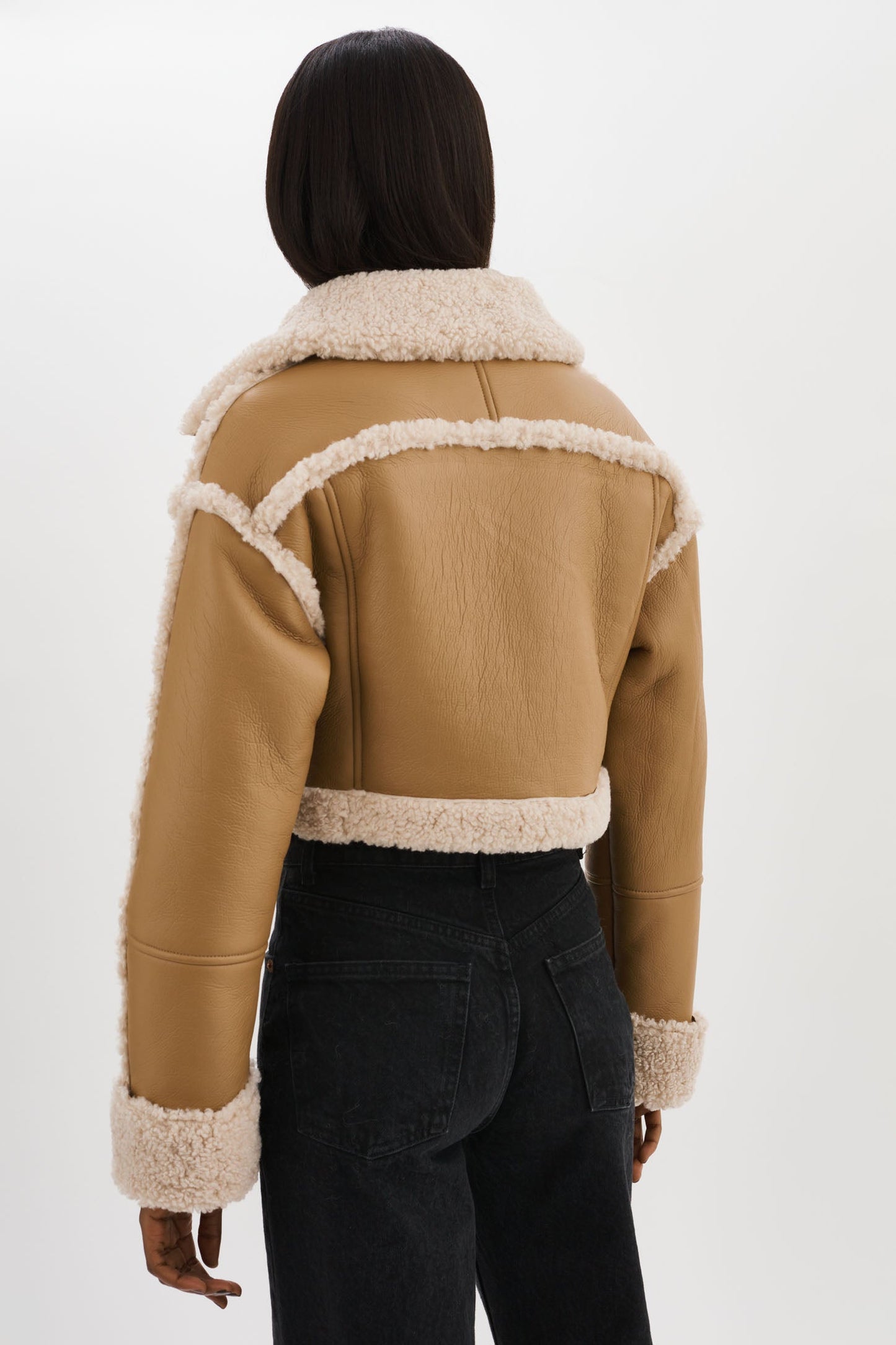 ADRINA | Faux Shearling Crop Jacket