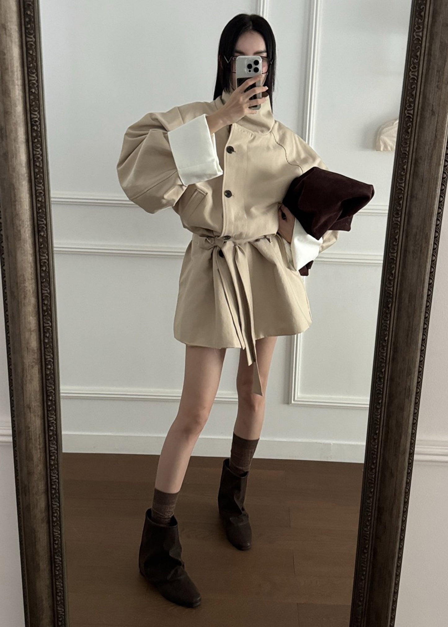 Alberta Short Trench - Beige