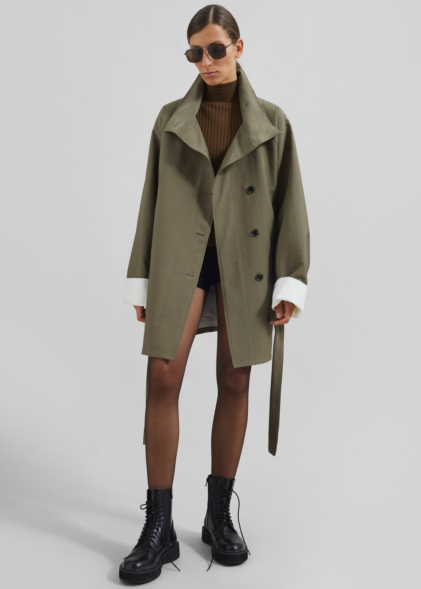 Alberta Short Trench - Khaki