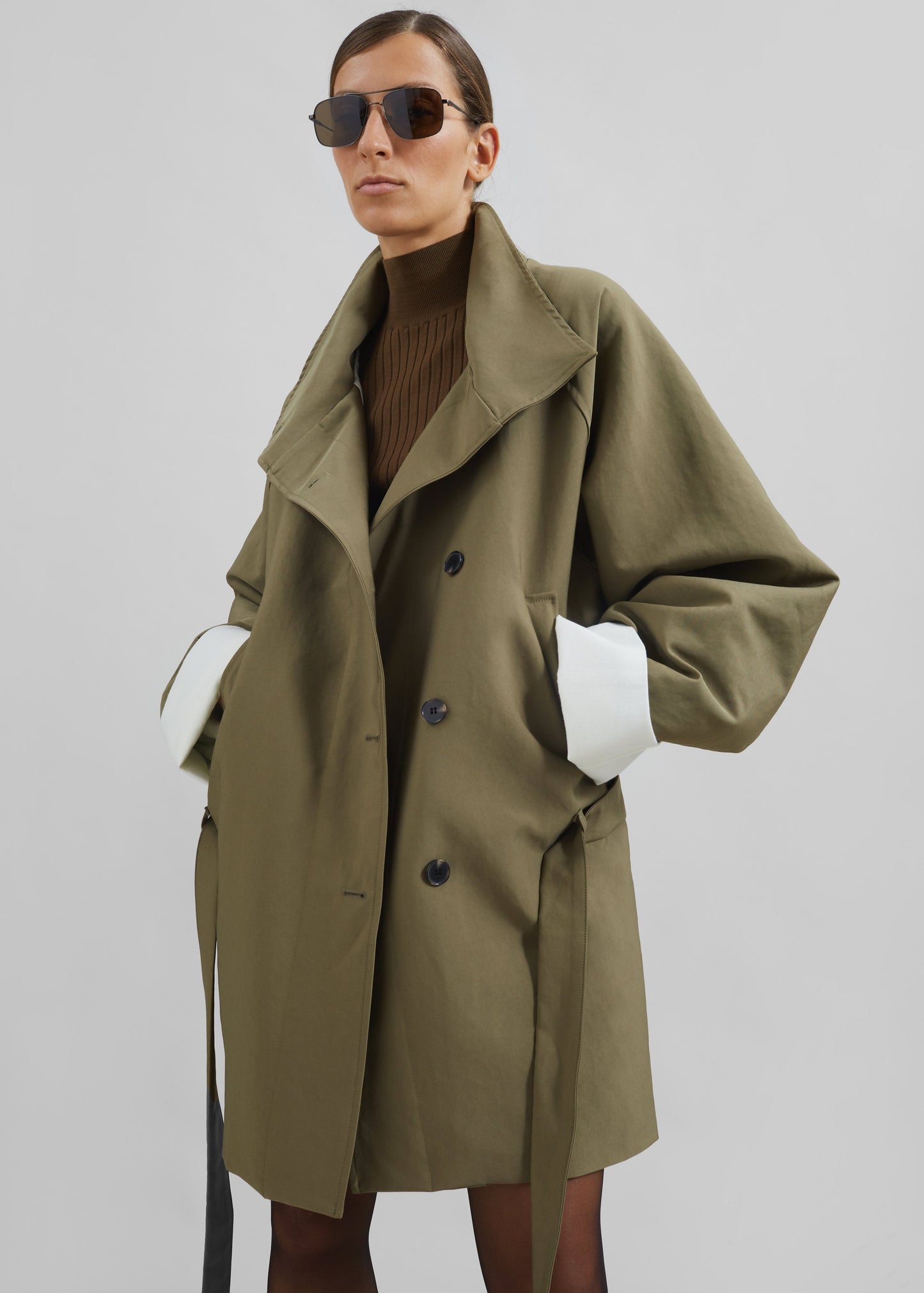 Alberta Short Trench - Khaki