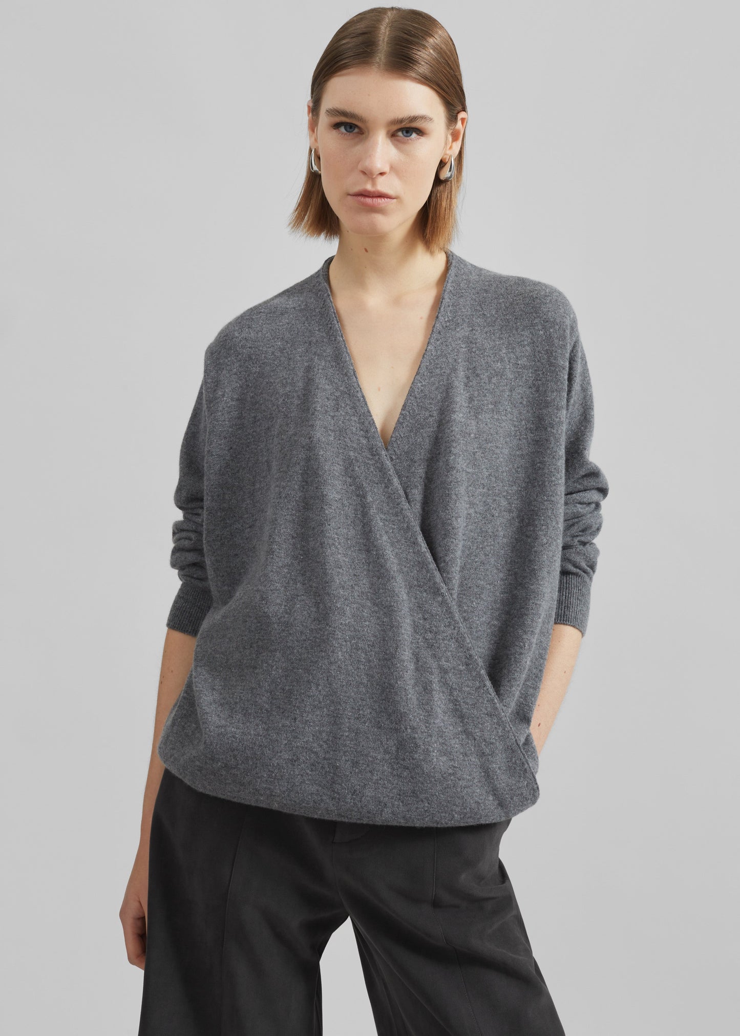 Albi Wrap Cardigan - Grey