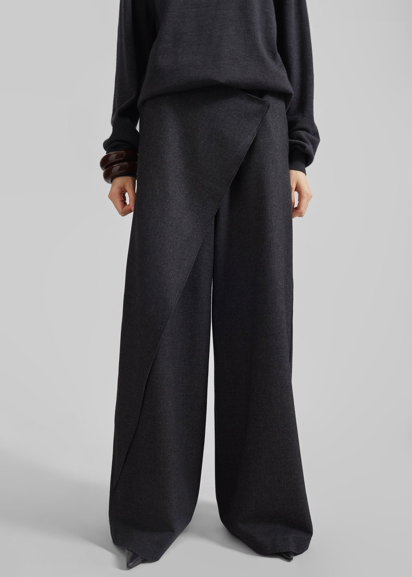 Altai Wrap Trousers - Charcoal