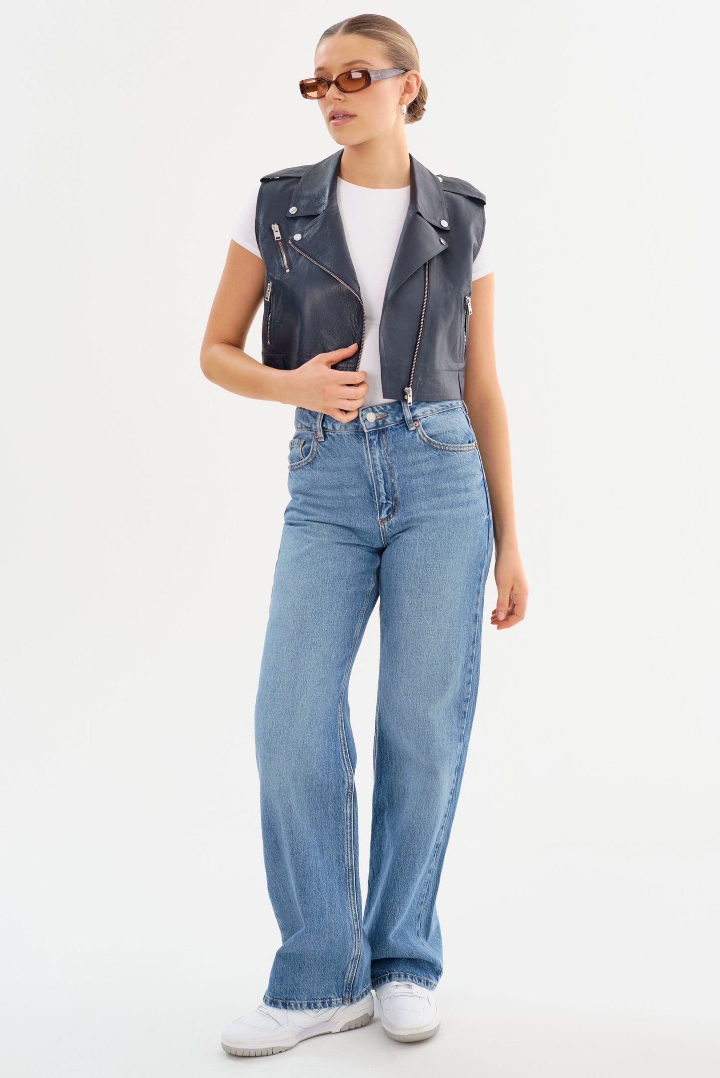 AMALIA | Leather Biker Vest