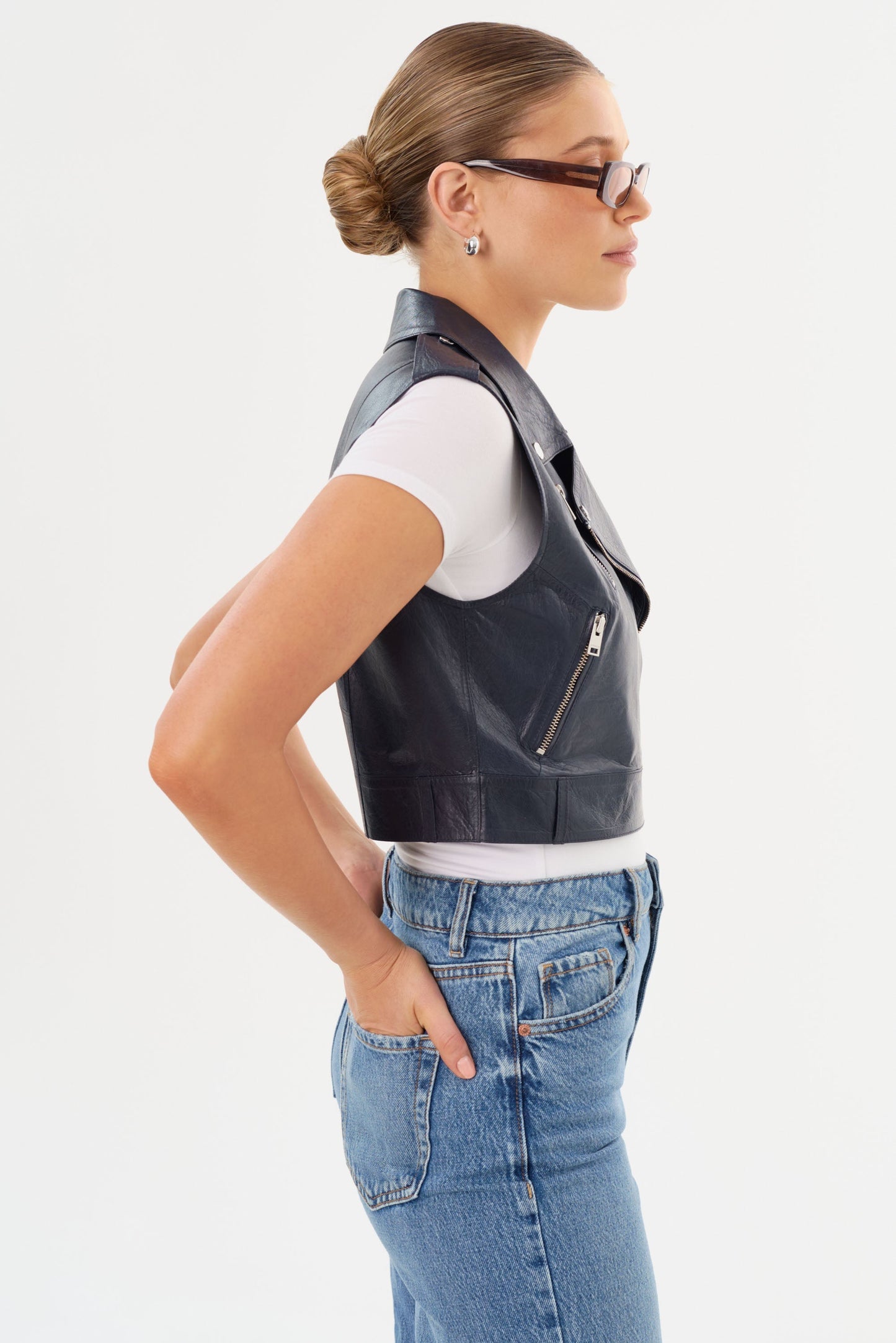 AMALIA | Leather Biker Vest