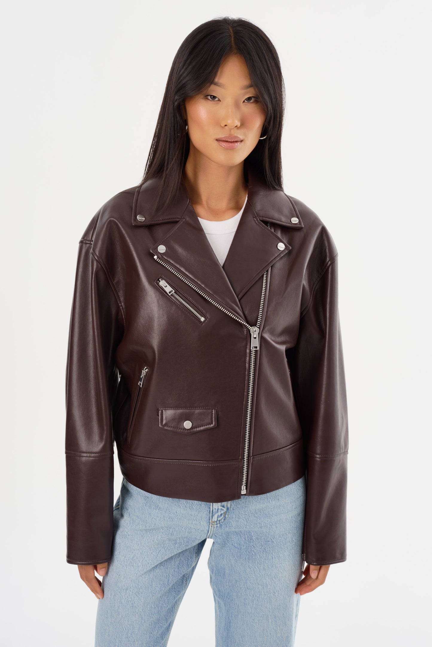 ANDRADE | Recycled Leather Biker Jacket