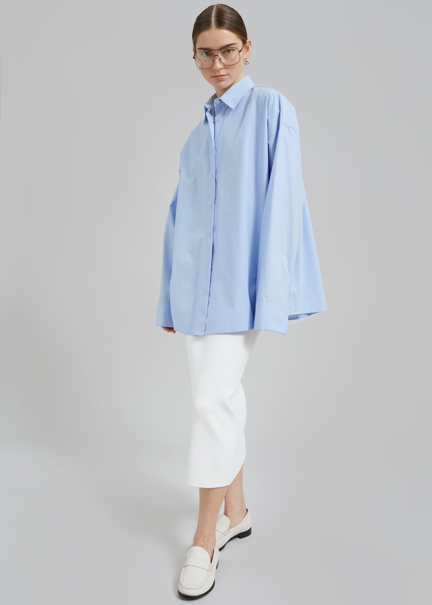 Aniston Button Up Shirt - Sky