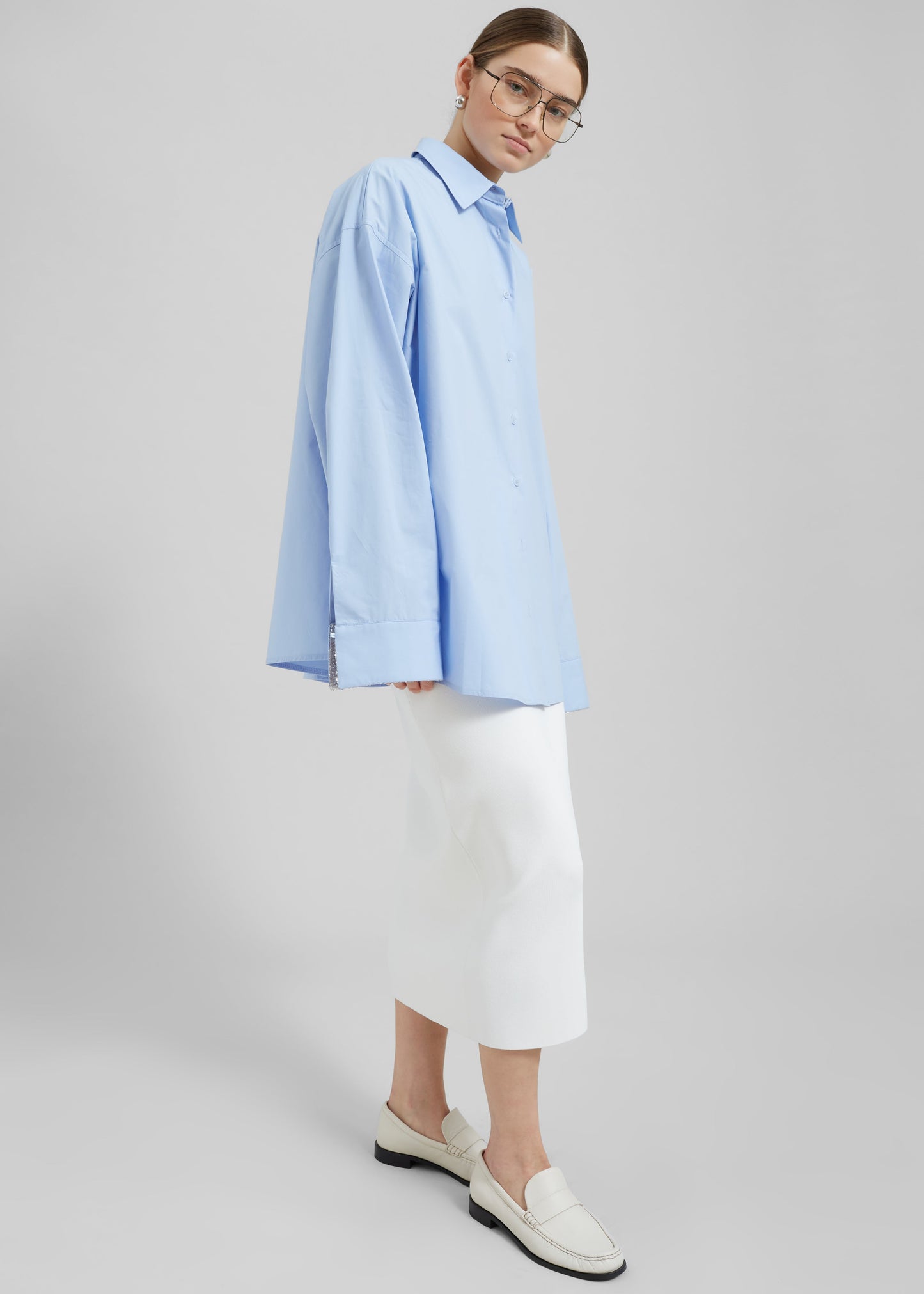 Aniston Button Up Shirt - Sky